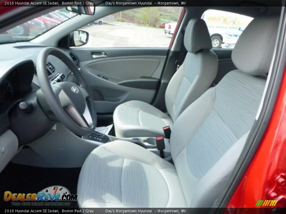 2016 Hyundai Accent SE Sedan Boston Red / Gray Photo #13