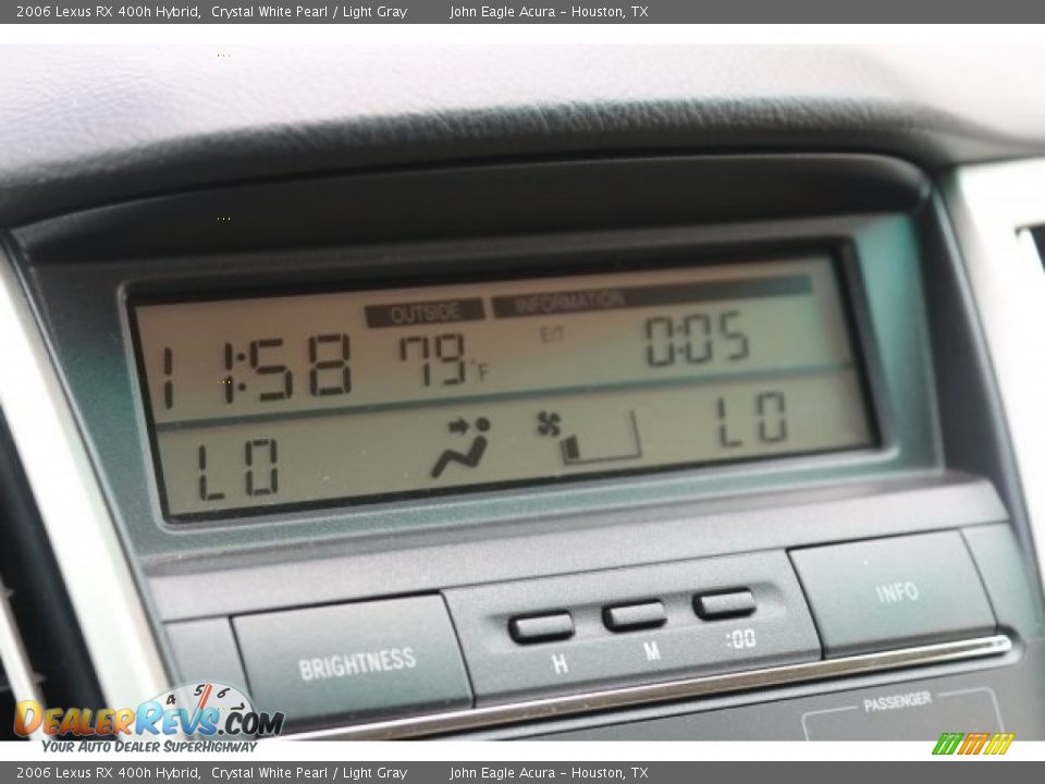 2006 Lexus RX 400h Hybrid Crystal White Pearl / Light Gray Photo #33