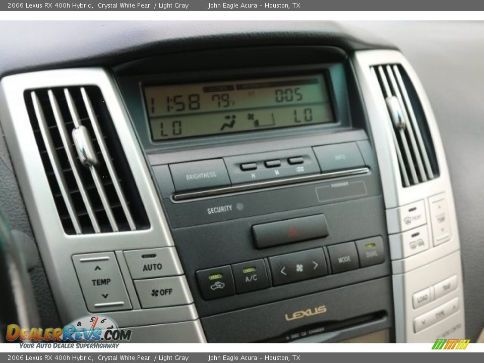 2006 Lexus RX 400h Hybrid Crystal White Pearl / Light Gray Photo #34