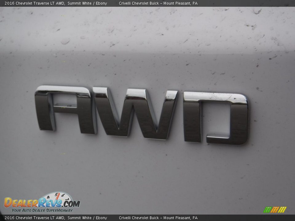 2016 Chevrolet Traverse LT AWD Summit White / Ebony Photo #9