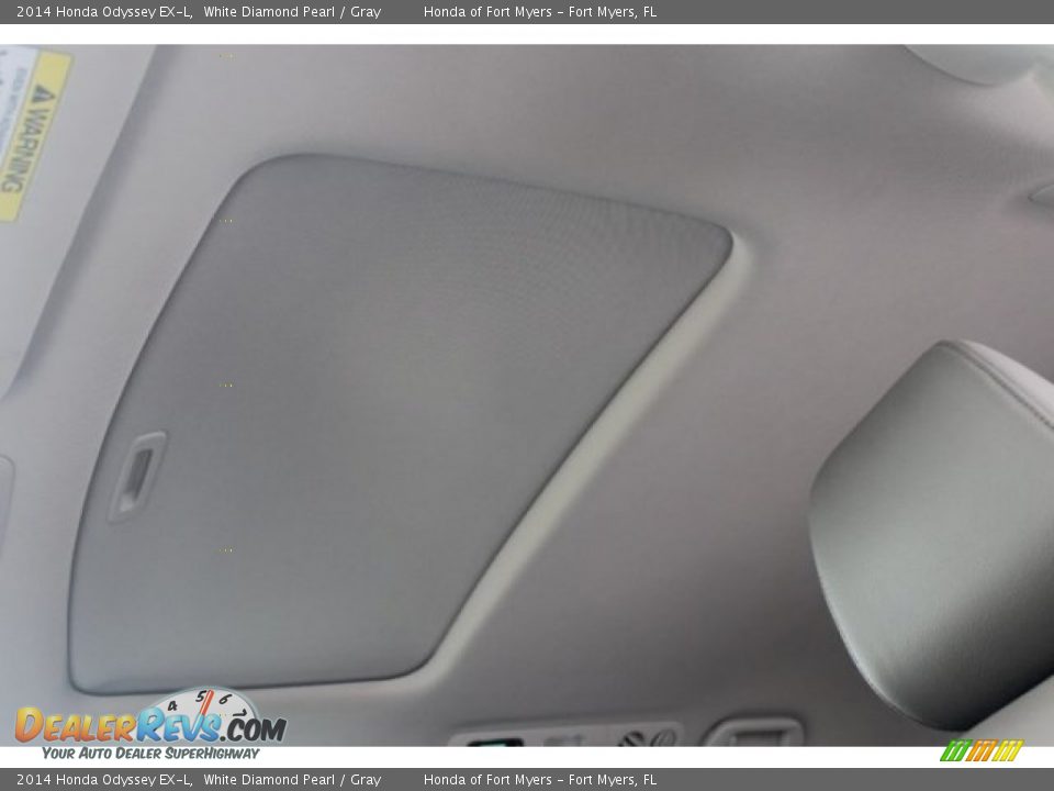 2014 Honda Odyssey EX-L White Diamond Pearl / Gray Photo #31