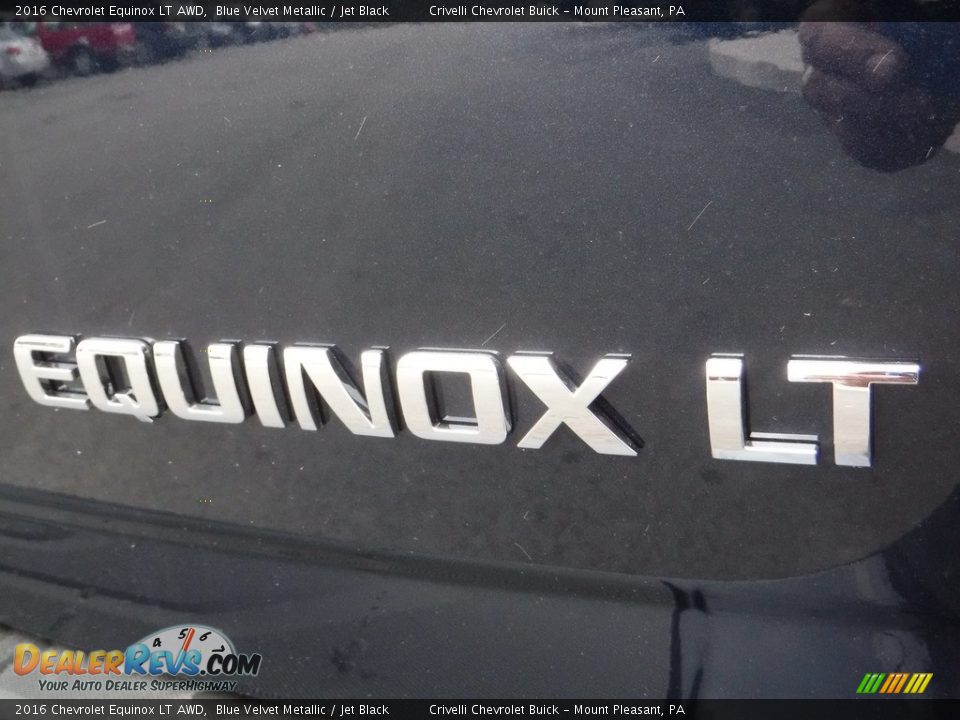 2016 Chevrolet Equinox LT AWD Blue Velvet Metallic / Jet Black Photo #8