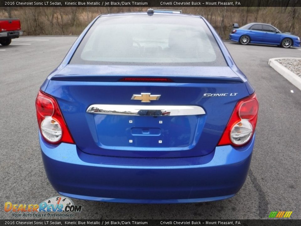2016 Chevrolet Sonic LT Sedan Kinetic Blue Metallic / Jet Black/Dark Titanium Photo #6