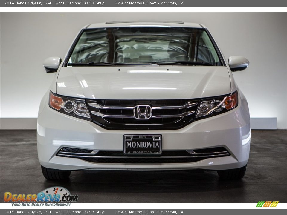 2014 Honda Odyssey EX-L White Diamond Pearl / Gray Photo #2