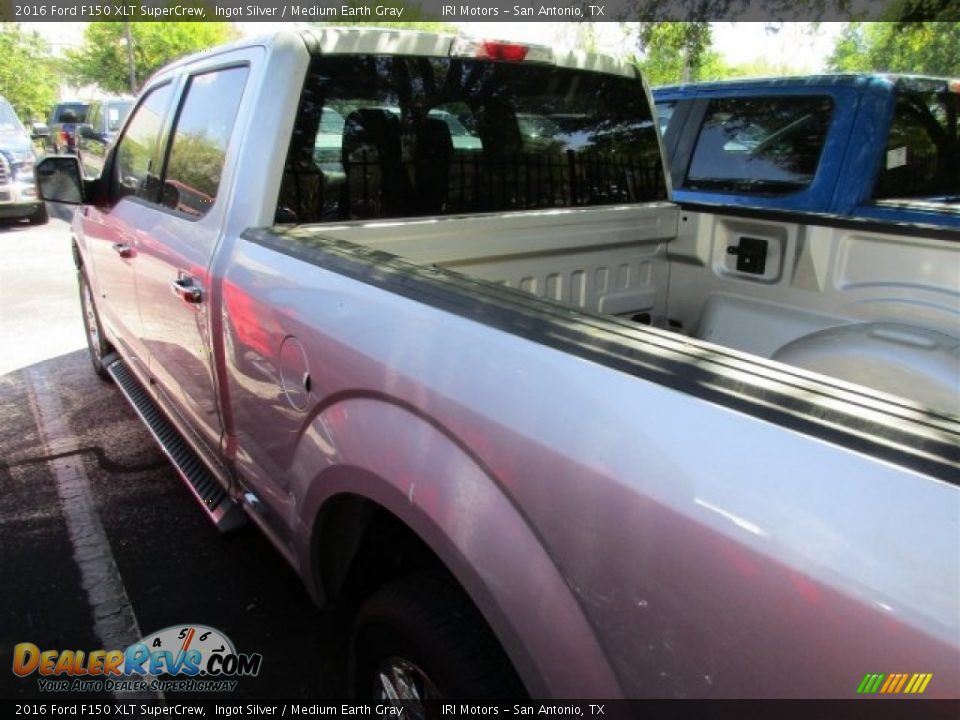 2016 Ford F150 XLT SuperCrew Ingot Silver / Medium Earth Gray Photo #5