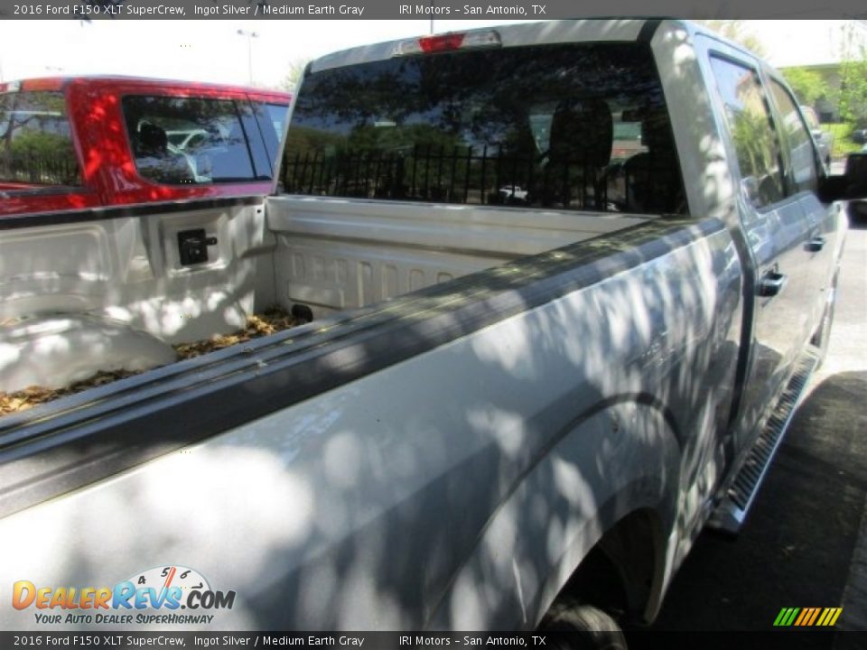 2016 Ford F150 XLT SuperCrew Ingot Silver / Medium Earth Gray Photo #7