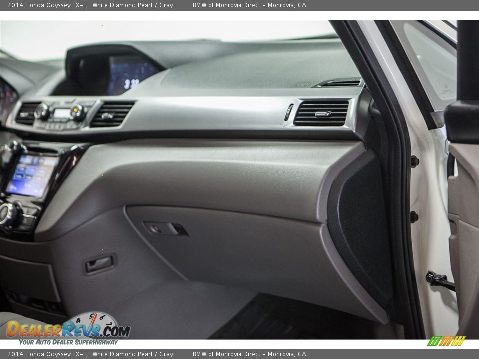 2014 Honda Odyssey EX-L White Diamond Pearl / Gray Photo #23