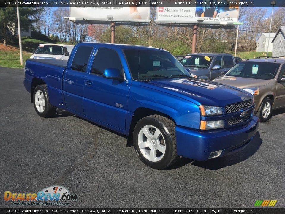 2003 Chevrolet Silverado 1500 SS Extended Cab AWD Arrival Blue Metallic / Dark Charcoal Photo #2