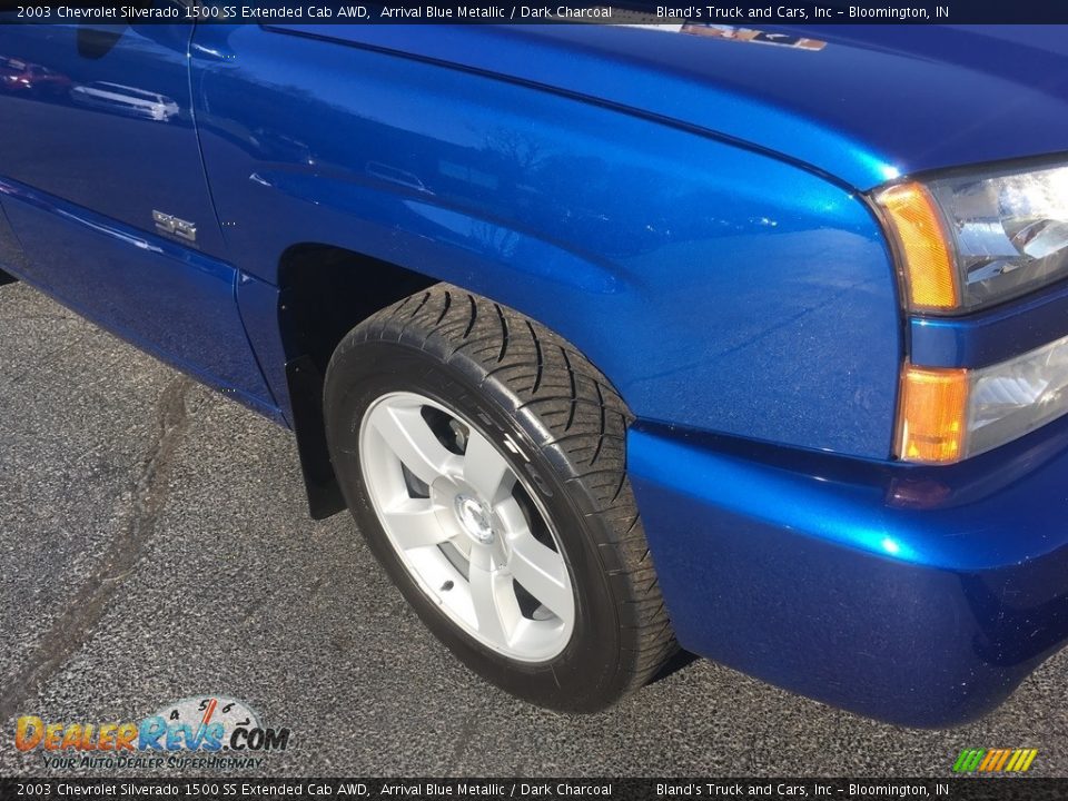 2003 Chevrolet Silverado 1500 SS Extended Cab AWD Arrival Blue Metallic / Dark Charcoal Photo #11
