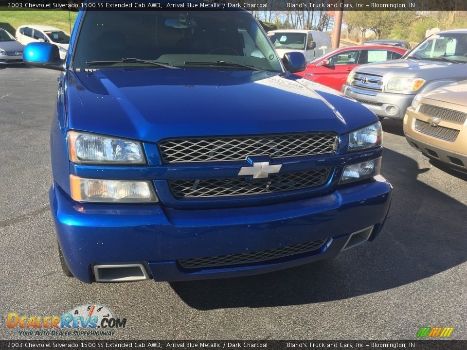 2003 Chevrolet Silverado 1500 SS Extended Cab AWD Arrival Blue Metallic / Dark Charcoal Photo #13