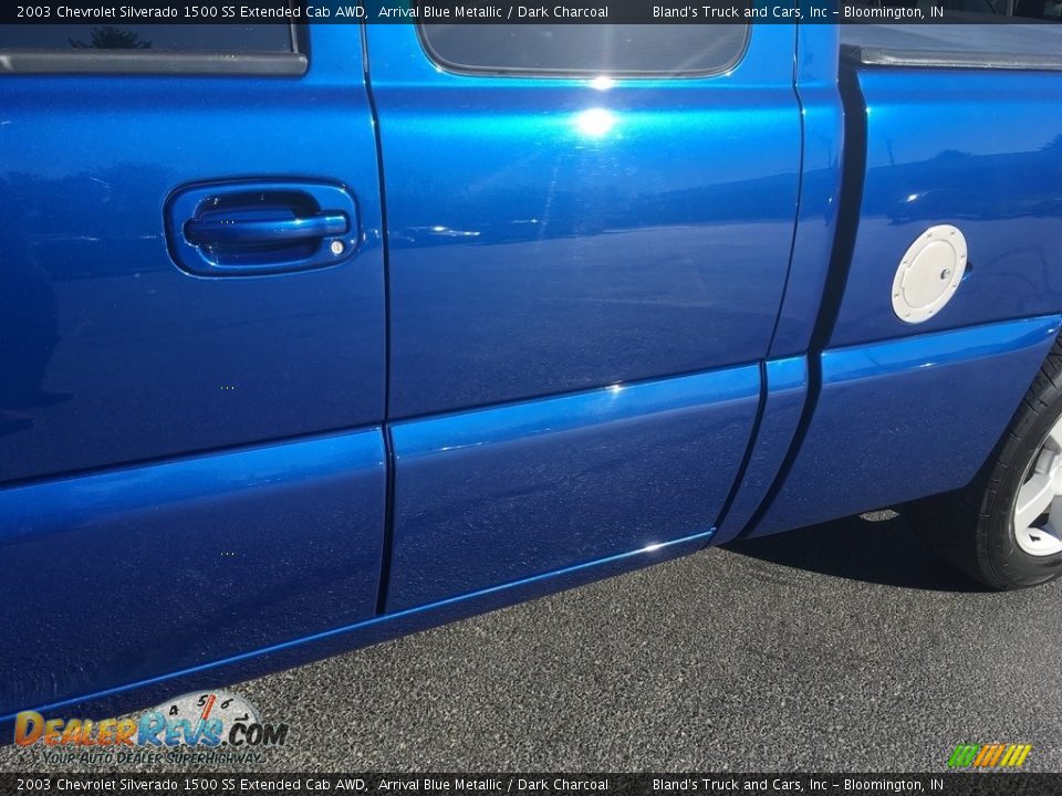 2003 Chevrolet Silverado 1500 SS Extended Cab AWD Arrival Blue Metallic / Dark Charcoal Photo #14