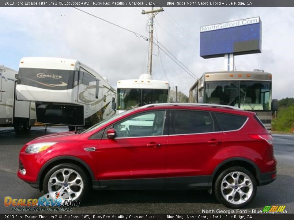 2013 Ford Escape Titanium 2.0L EcoBoost 4WD Ruby Red Metallic / Charcoal Black Photo #2