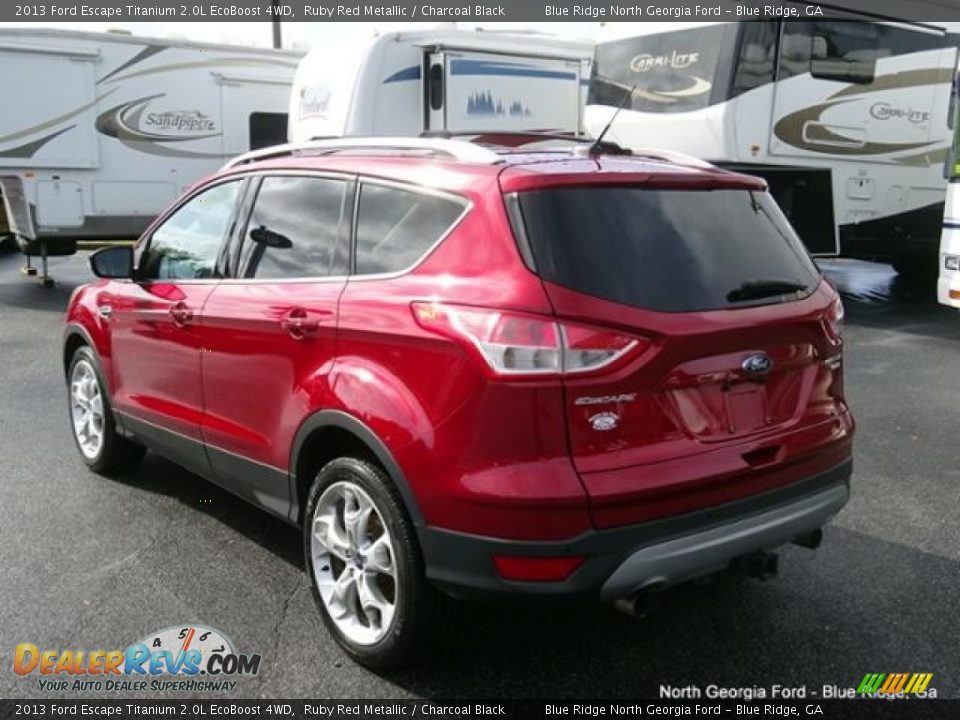 2013 Ford Escape Titanium 2.0L EcoBoost 4WD Ruby Red Metallic / Charcoal Black Photo #3