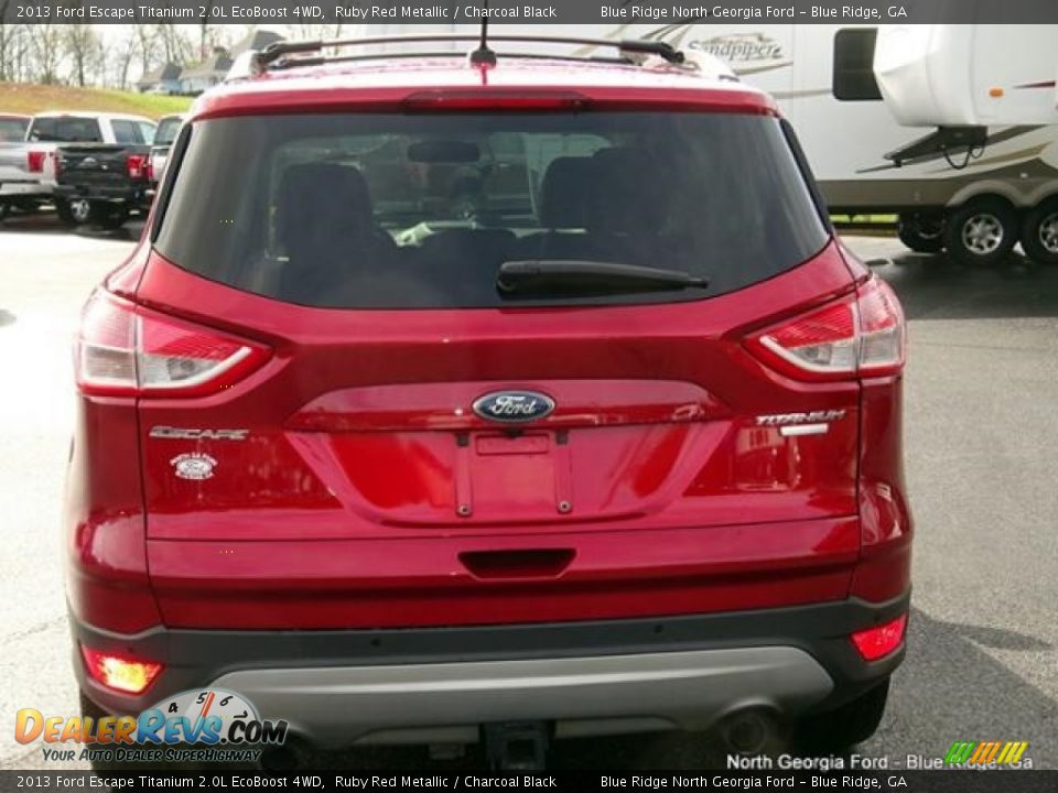2013 Ford Escape Titanium 2.0L EcoBoost 4WD Ruby Red Metallic / Charcoal Black Photo #4