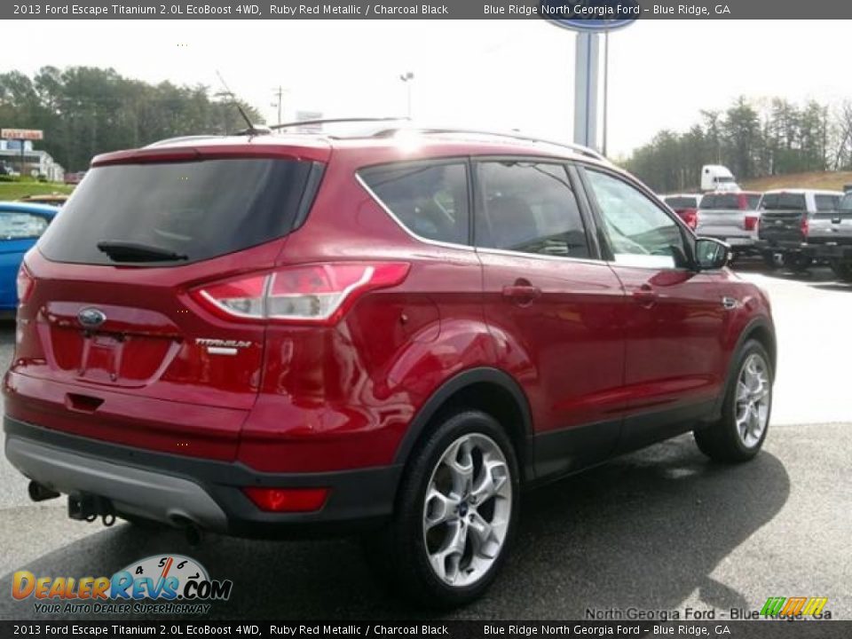 2013 Ford Escape Titanium 2.0L EcoBoost 4WD Ruby Red Metallic / Charcoal Black Photo #5