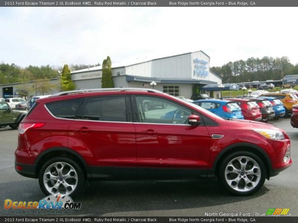 2013 Ford Escape Titanium 2.0L EcoBoost 4WD Ruby Red Metallic / Charcoal Black Photo #6