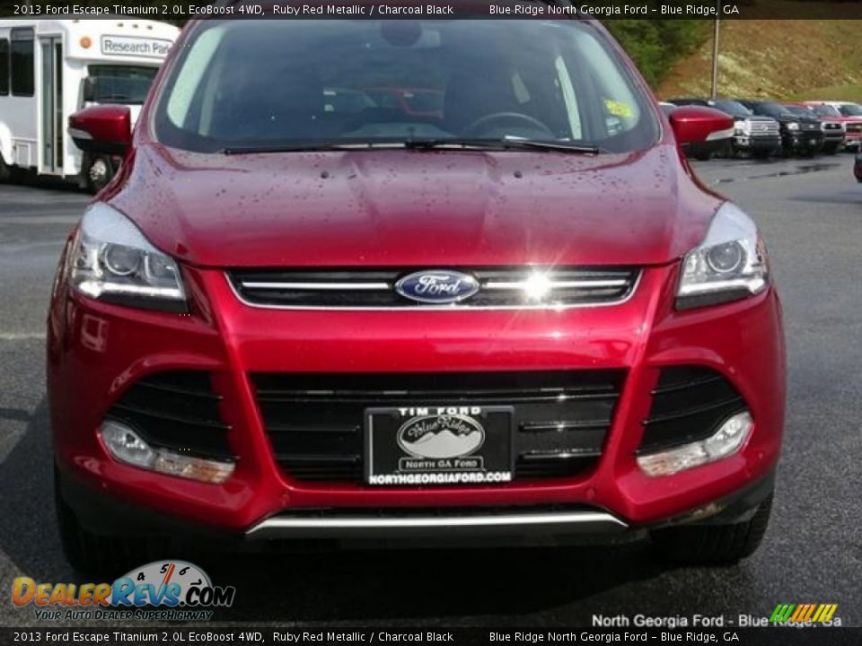 2013 Ford Escape Titanium 2.0L EcoBoost 4WD Ruby Red Metallic / Charcoal Black Photo #8