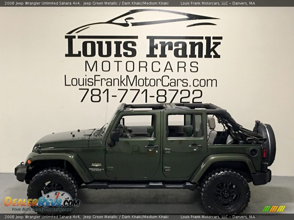 2008 Jeep Wrangler Unlimited Sahara 4x4 Jeep Green Metallic / Dark Khaki/Medium Khaki Photo #1