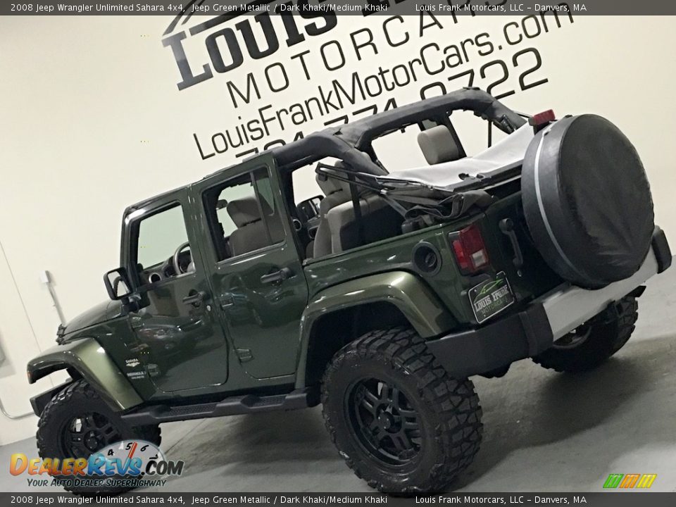 2008 Jeep Wrangler Unlimited Sahara 4x4 Jeep Green Metallic / Dark Khaki/Medium Khaki Photo #3
