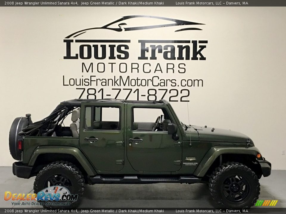 2008 Jeep Wrangler Unlimited Sahara 4x4 Jeep Green Metallic / Dark Khaki/Medium Khaki Photo #6