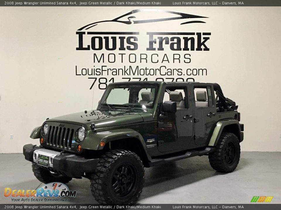 2008 Jeep Wrangler Unlimited Sahara 4x4 Jeep Green Metallic / Dark Khaki/Medium Khaki Photo #16