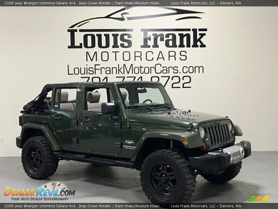 2008 Jeep Wrangler Unlimited Sahara 4x4 Jeep Green Metallic / Dark Khaki/Medium Khaki Photo #17
