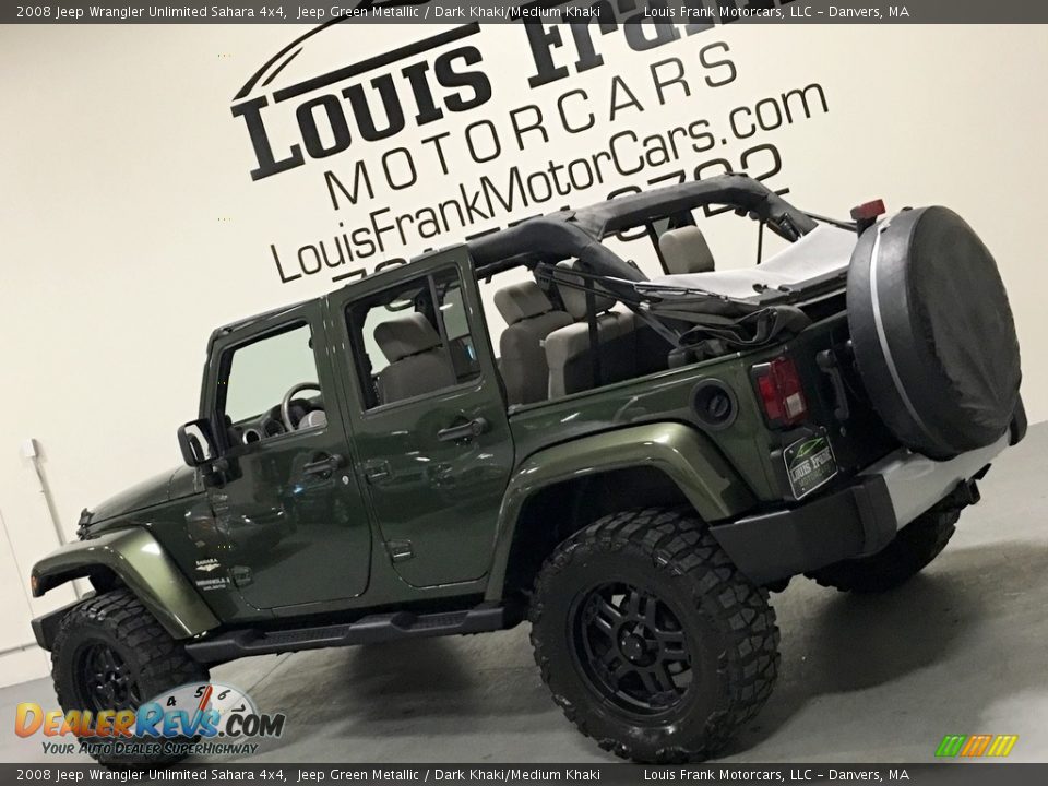 2008 Jeep Wrangler Unlimited Sahara 4x4 Jeep Green Metallic / Dark Khaki/Medium Khaki Photo #18