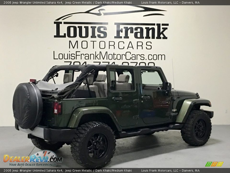 2008 Jeep Wrangler Unlimited Sahara 4x4 Jeep Green Metallic / Dark Khaki/Medium Khaki Photo #19