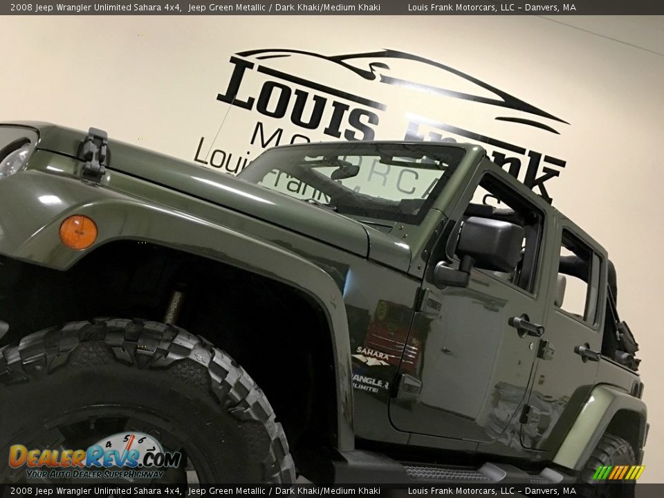 2008 Jeep Wrangler Unlimited Sahara 4x4 Jeep Green Metallic / Dark Khaki/Medium Khaki Photo #22