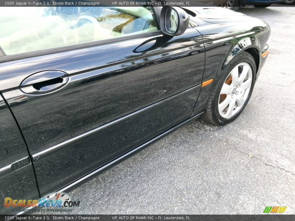 2005 Jaguar X-Type 3.0 Ebony Black / Champagne Photo #11