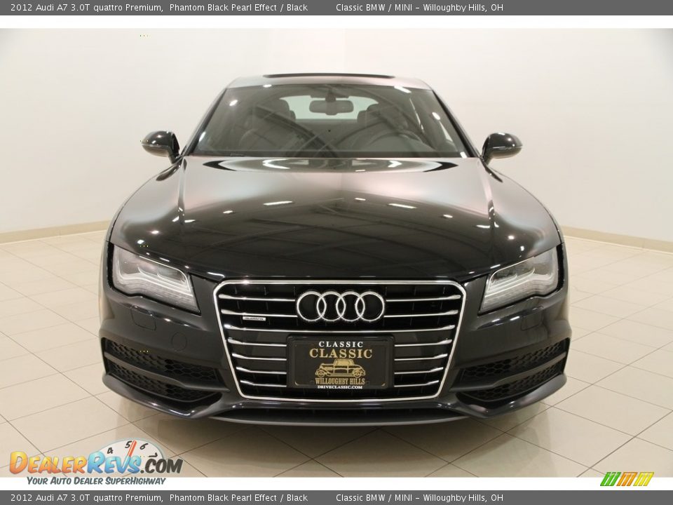 2012 Audi A7 3.0T quattro Premium Phantom Black Pearl Effect / Black Photo #2