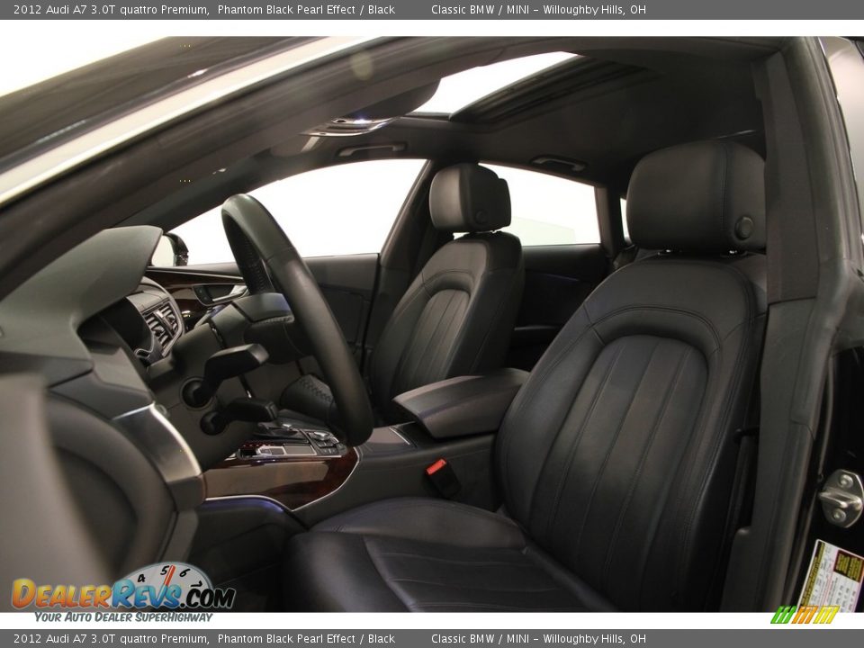 2012 Audi A7 3.0T quattro Premium Phantom Black Pearl Effect / Black Photo #7