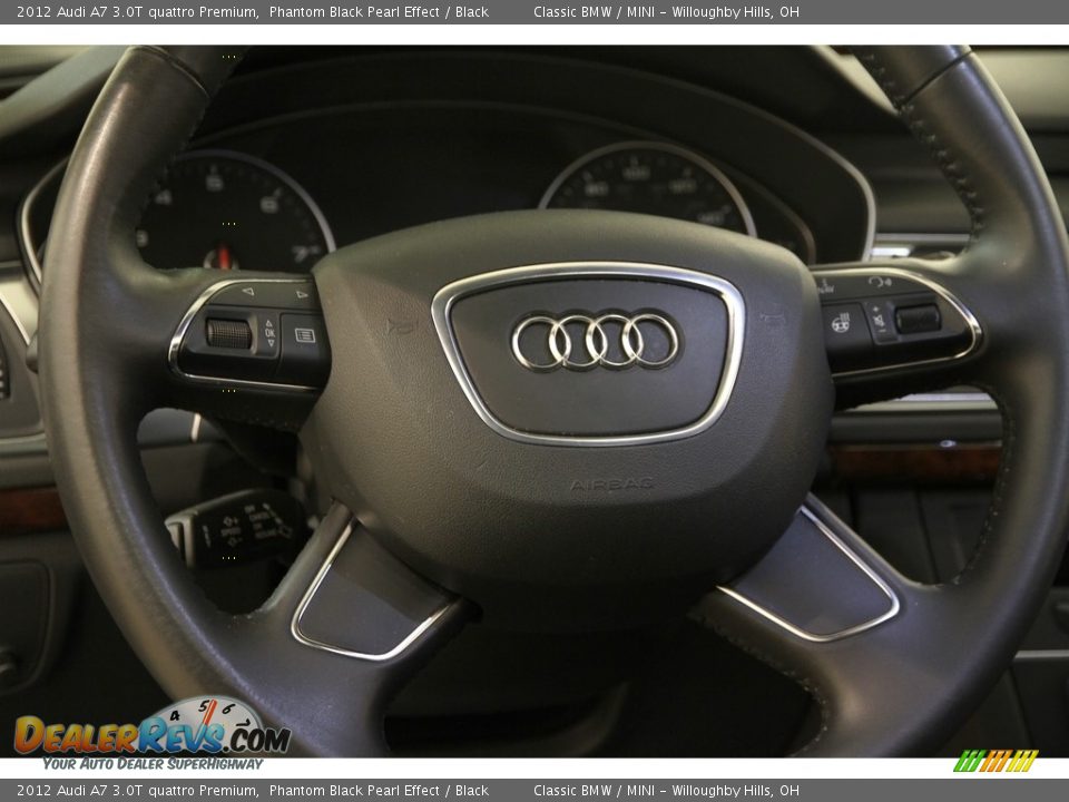 2012 Audi A7 3.0T quattro Premium Phantom Black Pearl Effect / Black Photo #8