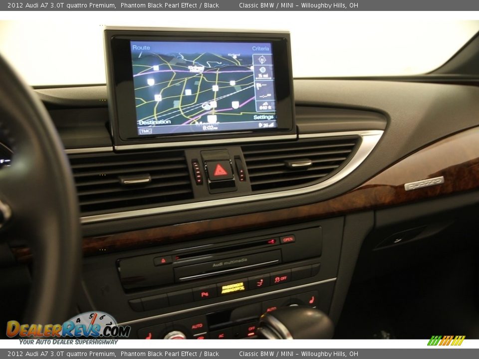2012 Audi A7 3.0T quattro Premium Phantom Black Pearl Effect / Black Photo #12