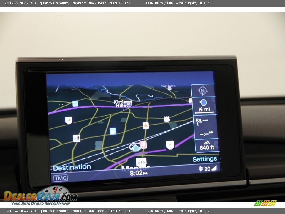 2012 Audi A7 3.0T quattro Premium Phantom Black Pearl Effect / Black Photo #13