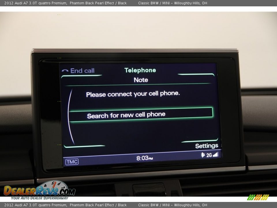 2012 Audi A7 3.0T quattro Premium Phantom Black Pearl Effect / Black Photo #14