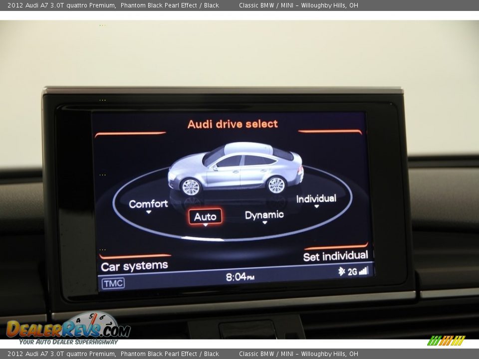 2012 Audi A7 3.0T quattro Premium Phantom Black Pearl Effect / Black Photo #16