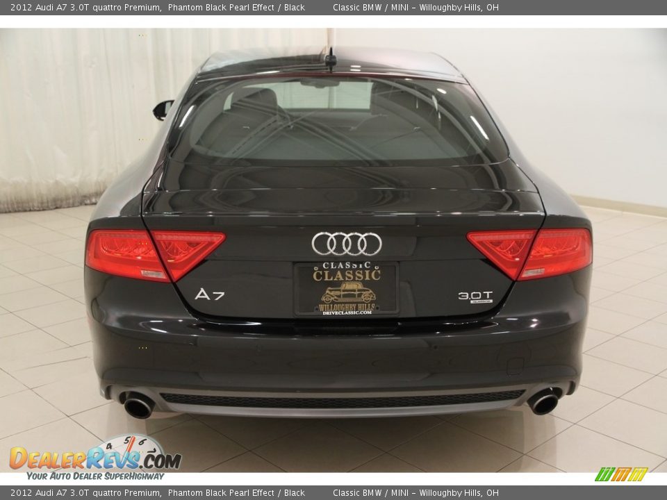 2012 Audi A7 3.0T quattro Premium Phantom Black Pearl Effect / Black Photo #22