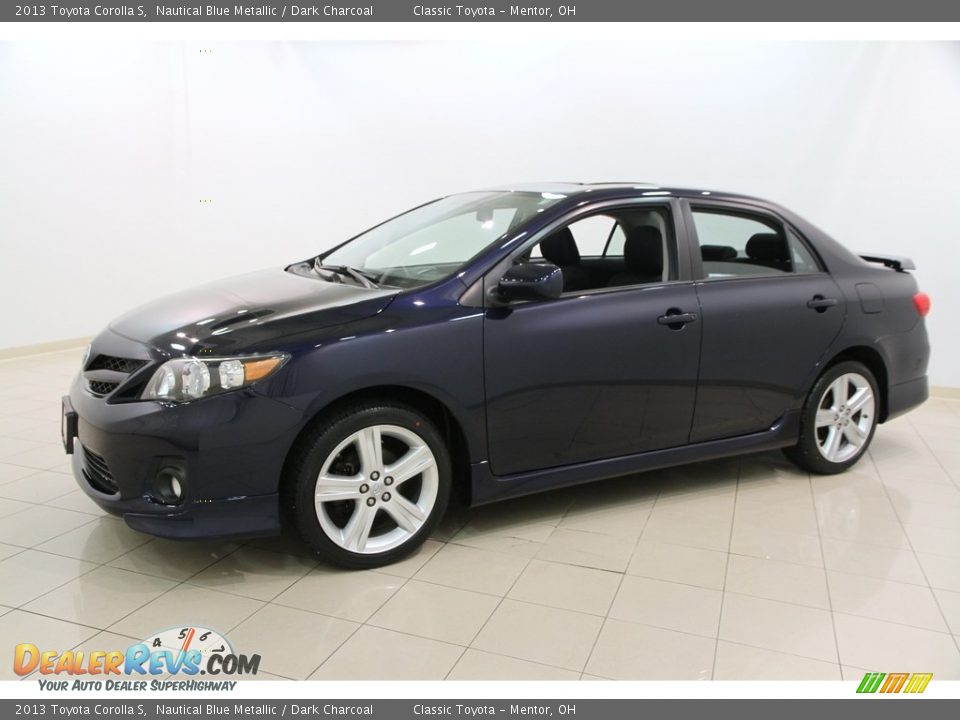 2013 Toyota Corolla S Nautical Blue Metallic / Dark Charcoal Photo #3