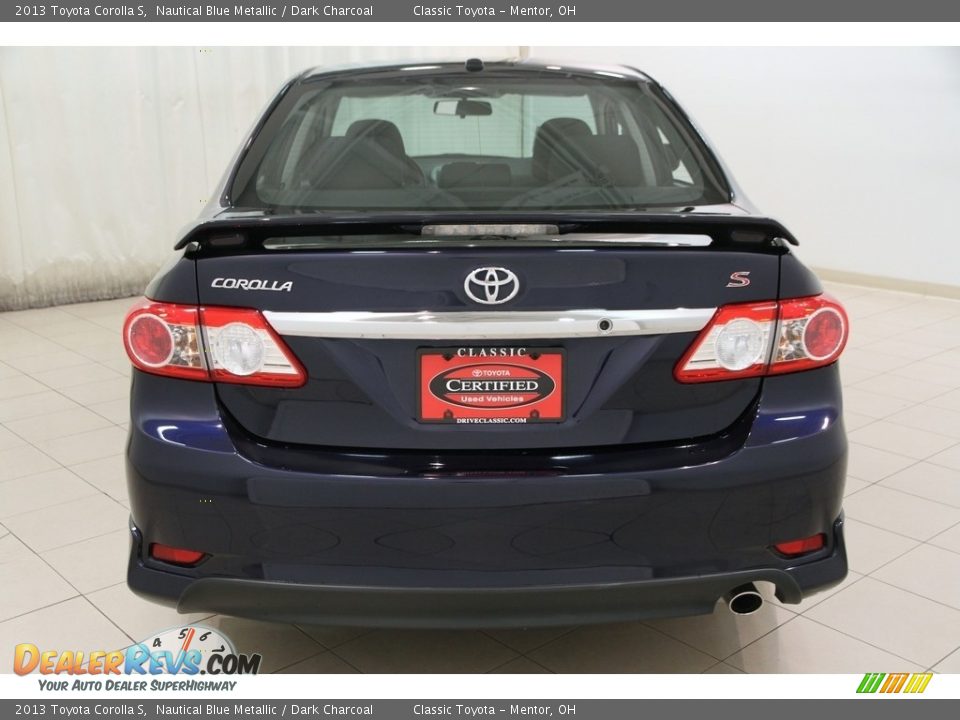 2013 Toyota Corolla S Nautical Blue Metallic / Dark Charcoal Photo #16