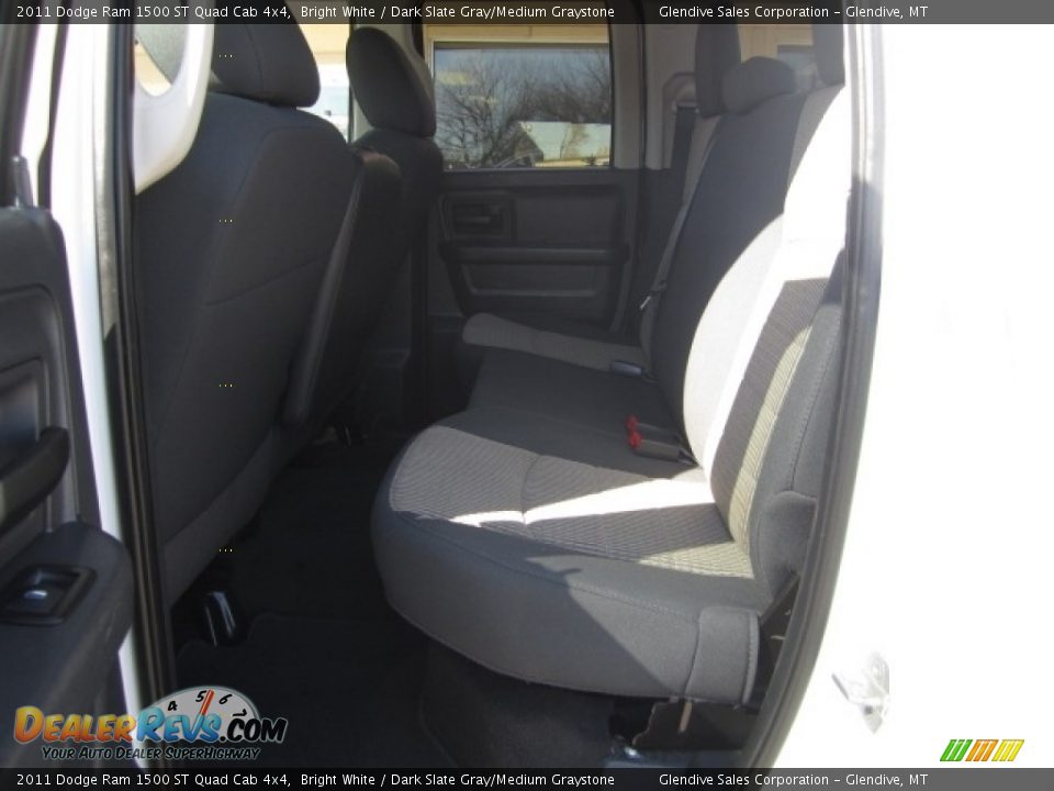 2011 Dodge Ram 1500 ST Quad Cab 4x4 Bright White / Dark Slate Gray/Medium Graystone Photo #13