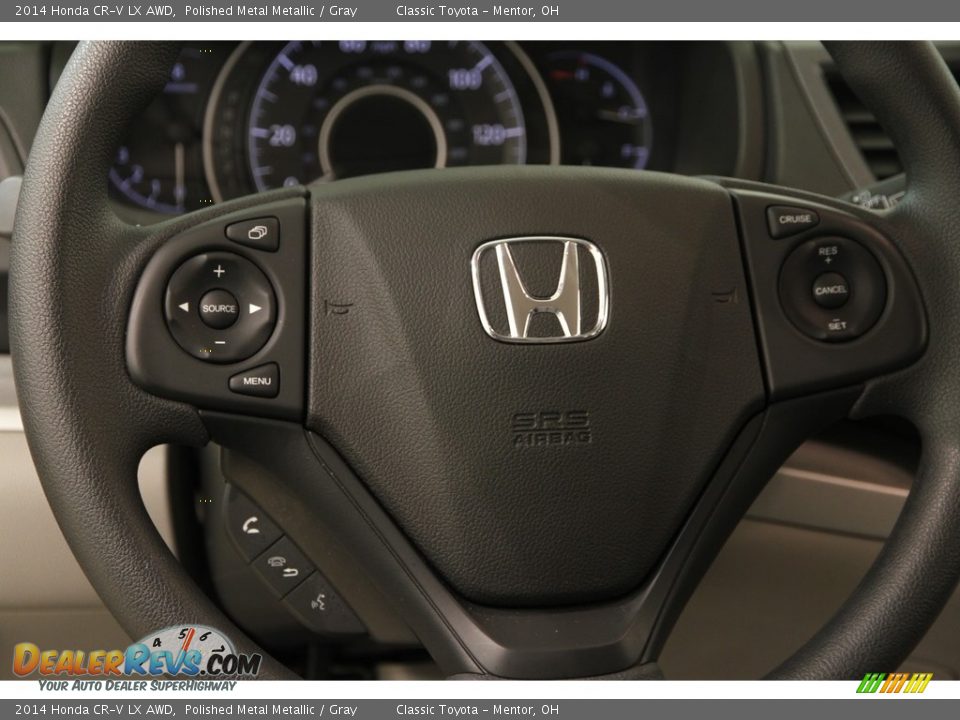 2014 Honda CR-V LX AWD Polished Metal Metallic / Gray Photo #7