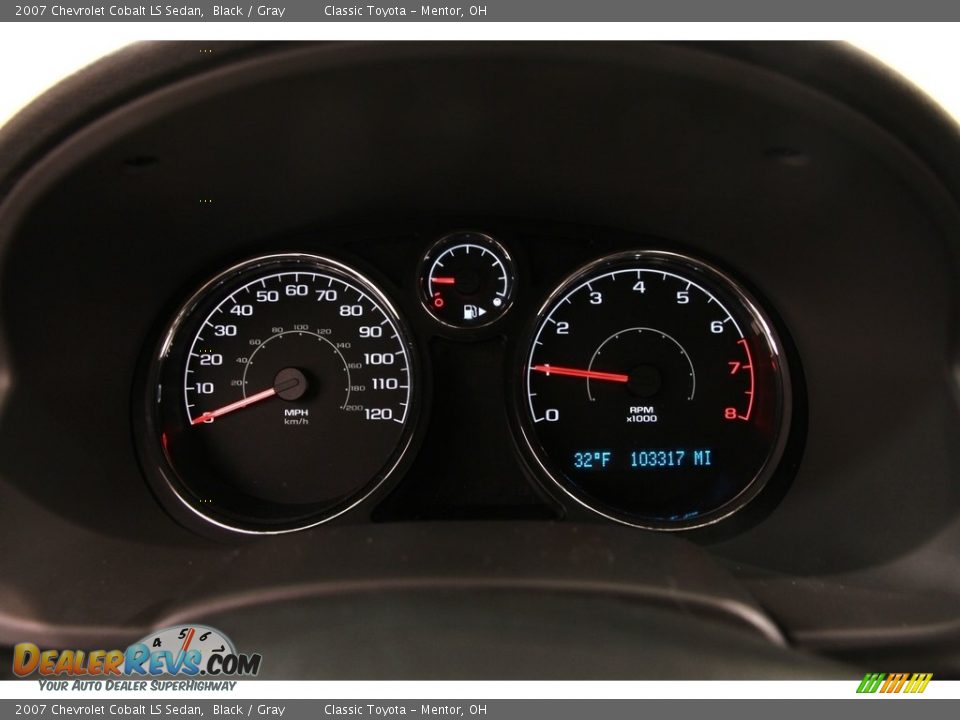 2007 Chevrolet Cobalt LS Sedan Black / Gray Photo #7