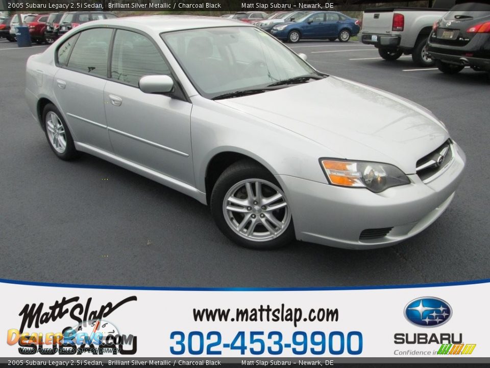 2005 Subaru Legacy 2.5i Sedan Brilliant Silver Metallic / Charcoal Black Photo #1