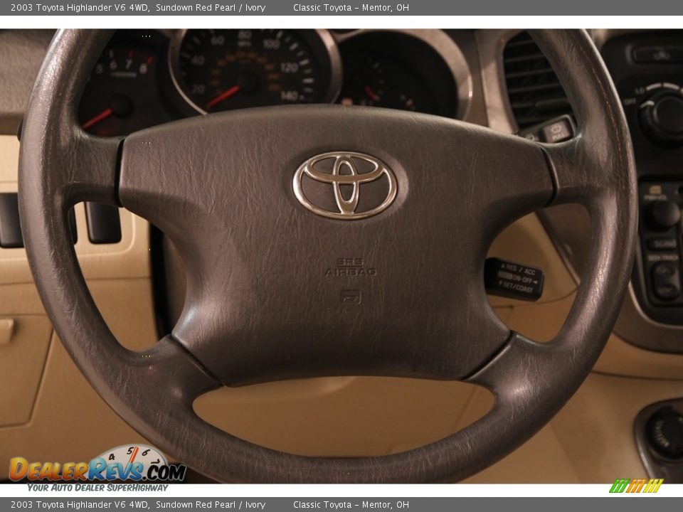 2003 Toyota Highlander V6 4WD Sundown Red Pearl / Ivory Photo #6