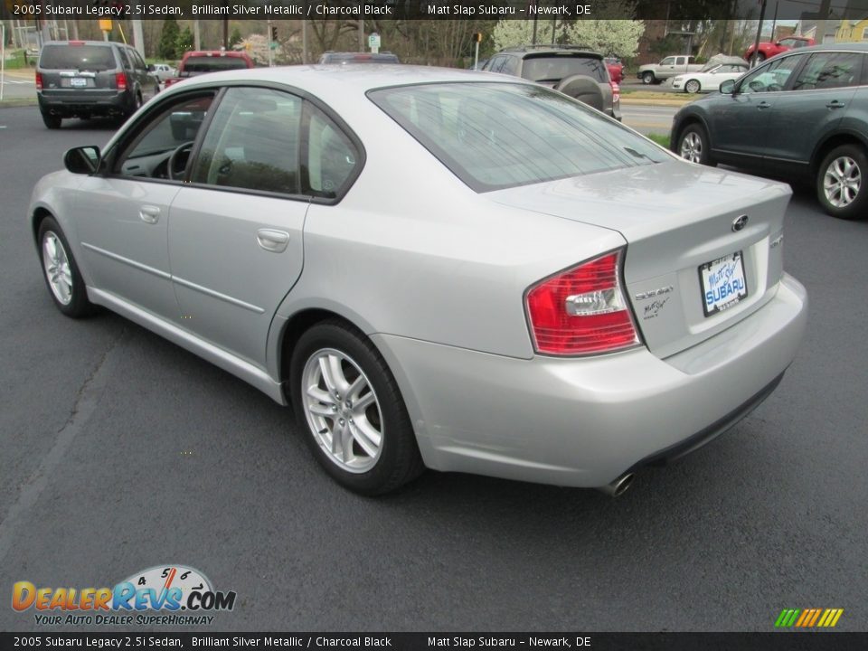 2005 Subaru Legacy 2.5i Sedan Brilliant Silver Metallic / Charcoal Black Photo #8