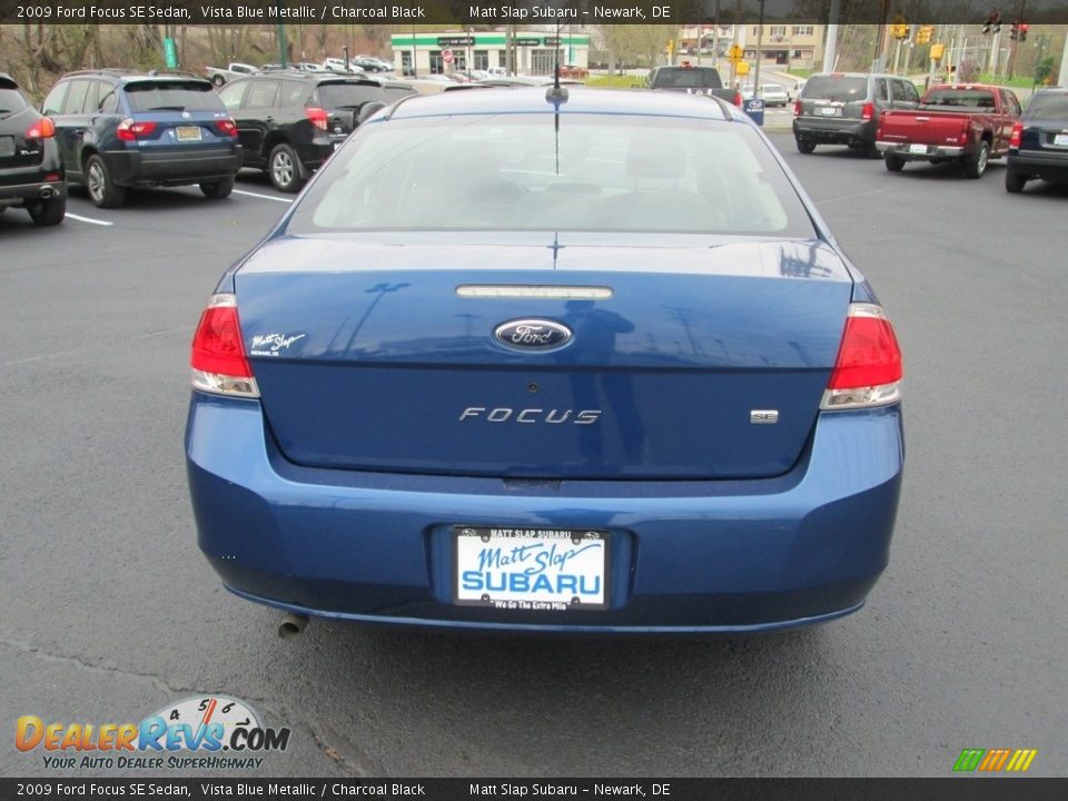 2009 Ford Focus SE Sedan Vista Blue Metallic / Charcoal Black Photo #7