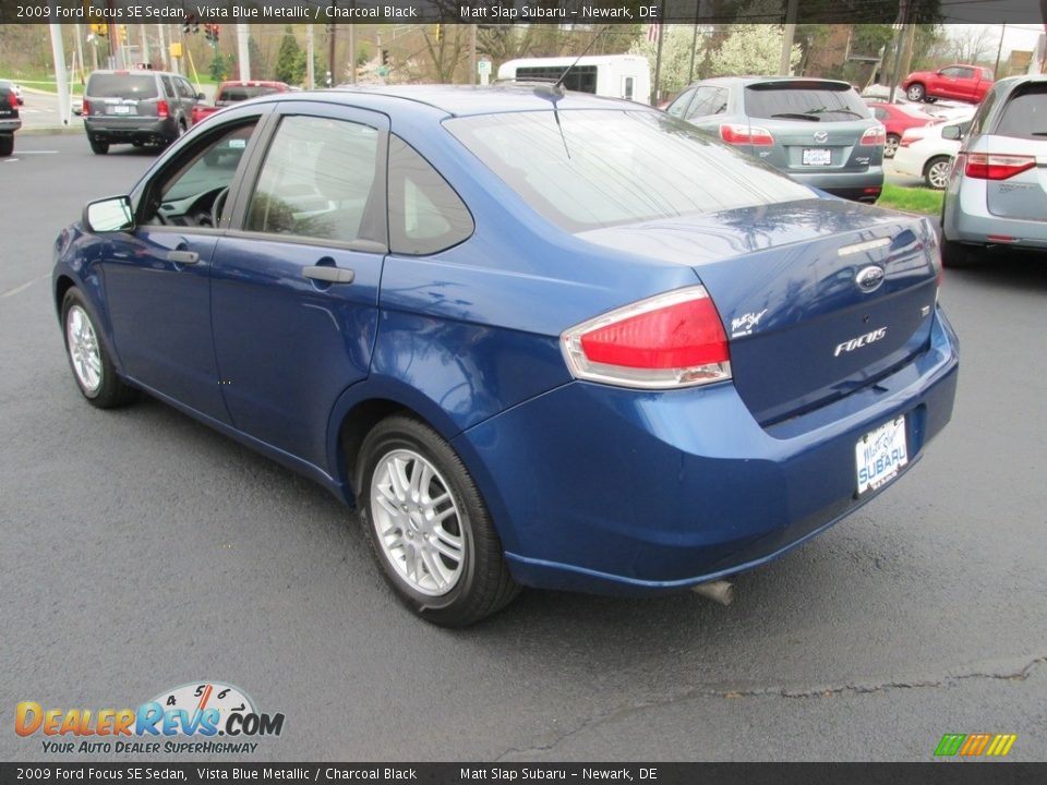 2009 Ford Focus SE Sedan Vista Blue Metallic / Charcoal Black Photo #8