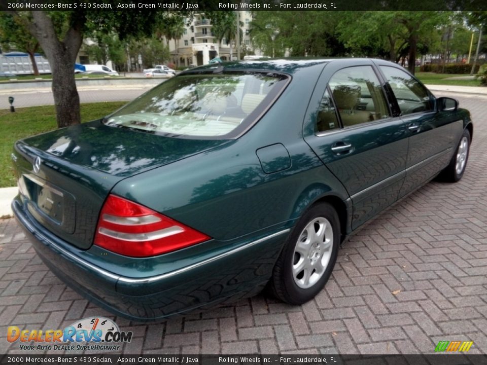 2000 Mercedes-Benz S 430 Sedan Aspen Green Metallic / Java Photo #9