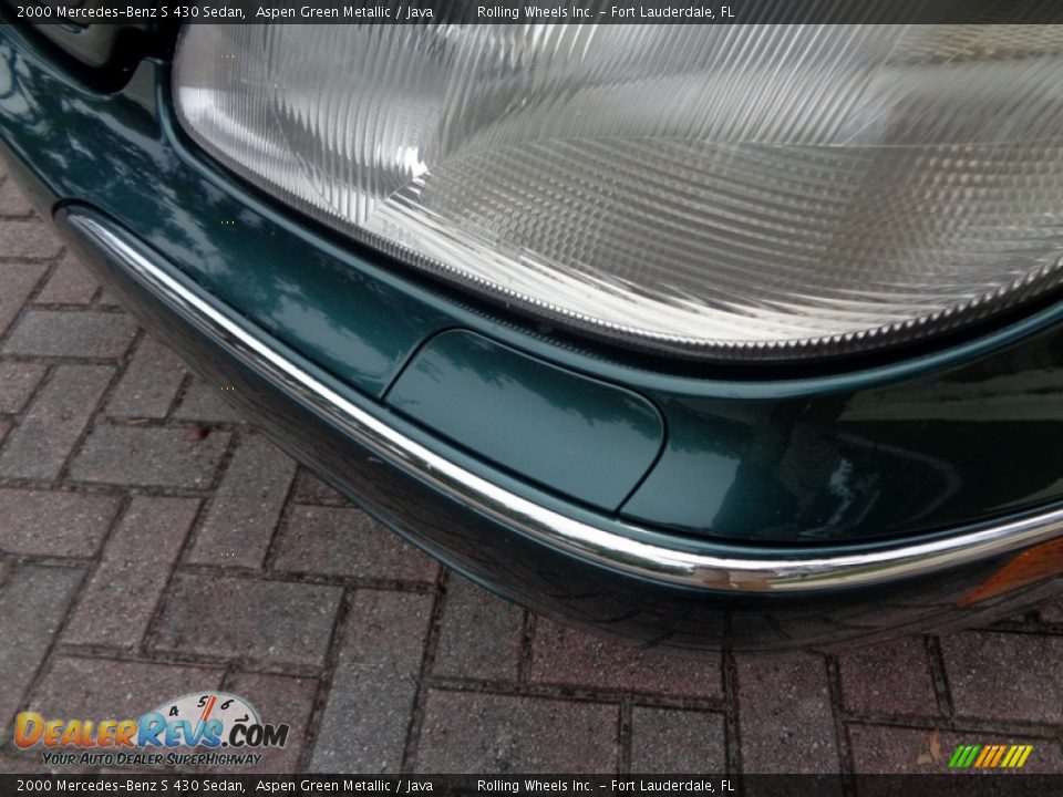 2000 Mercedes-Benz S 430 Sedan Aspen Green Metallic / Java Photo #35